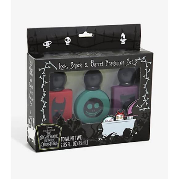 Disney The Nightmare Before Christmas Lock Shock And Barrel Fragrance Set Parfum - Picture 1 of 12